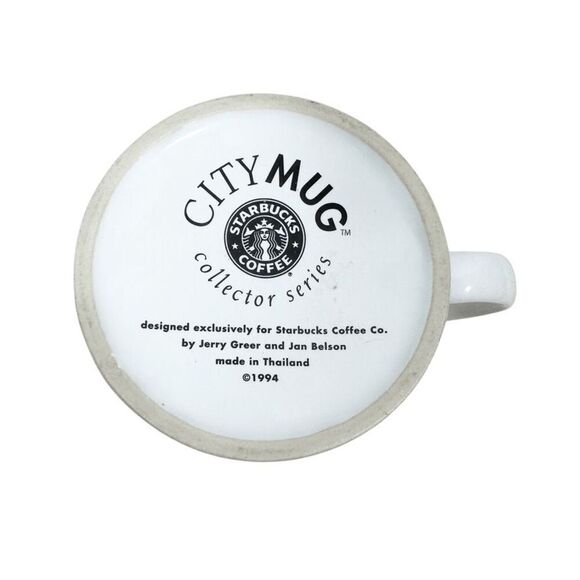 Vintage Starbucks Coffee Mug BOSTON Paul Revere STATUE CITY RARE 1994 North End - Picture 9 of 12